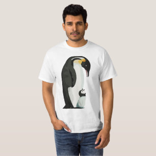 Camiseta Arte de unión entre padres e hijos de pingüinos
