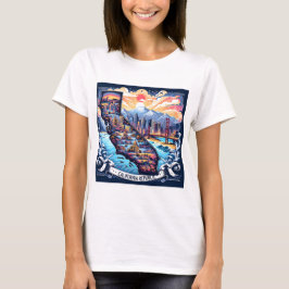 Camiseta Arte de vectores de mapas de California