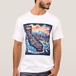 Camiseta Arte de vectores de mapas de California