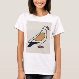 Camiseta Arte de vectores de pichón de tres tonos