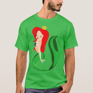 Camiseta Arte de vectores de sirenas verdes