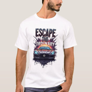 Camiseta Arte de velocidad de automóvil deportivo neon fuer