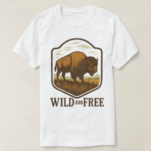 Camiseta Arte de venado salvaje y libre