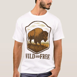 Camiseta Arte de venado salvaje y libre