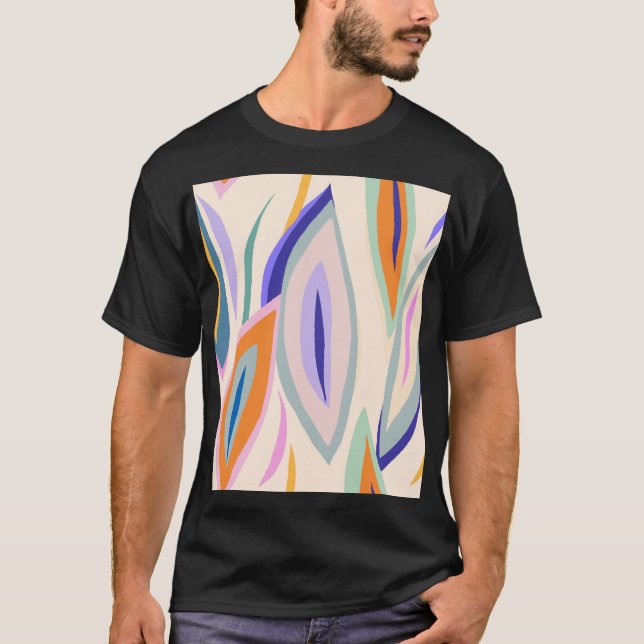 Camiseta Arte de verano: Patrón de collage creativo (Anverso)