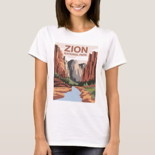 Camiseta Arte de viaje al Parque Nacional Zion