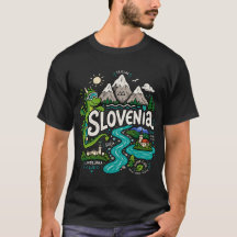 Arte de viaje de Eslovenia dibujado a mano Monumen