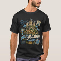 Arte de viaje de San Marino dibujado a mano