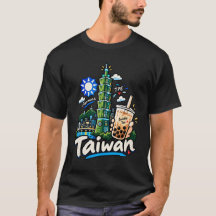 Arte de viaje de Taiwán dibujado a mano Monumento