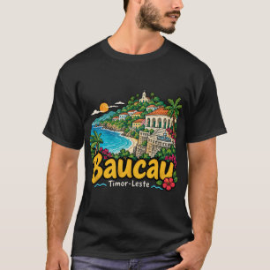 Camiseta Arte de viaje del punto de referencia Baucau Timor