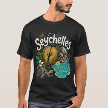 Arte de viaje dibujado a mano de Seychelles Monume