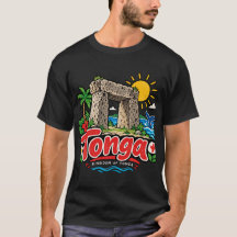Arte de viaje dibujado a mano de Tonga Monumento