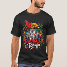 Arte de viaje dibujado a mano de Trinidad y Tobago