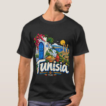Arte de viaje dibujado a mano de Túnez Monumento