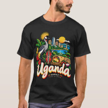 Arte de viaje dibujado a mano de Uganda Monumento