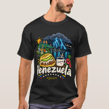 Arte de viaje dibujado a mano de Venezuela Monumen
