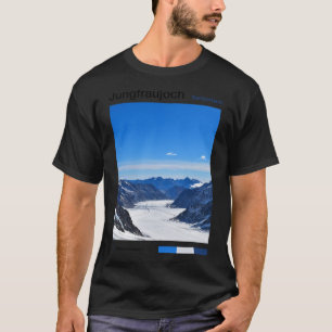 Camiseta Arte de viaje Jungfraujoch - Recuerdo de esquí sui