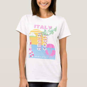 Camiseta Arte de viaje por Italia, Costa de Amalfi, Preppy,