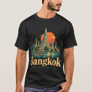 Camiseta Arte de viaje vintage Bangkok Tailandia Monumento