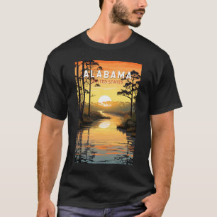Camiseta Arte de viaje vintage de Alabama