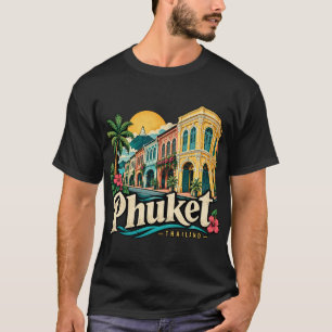 Camiseta Arte de viaje vintage de Phuket Tailandia