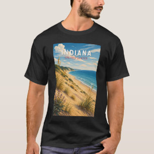 Camiseta Arte de viaje vintage ilustración de Indiana