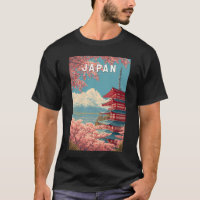 Arte de viaje vintage ilustración Japón