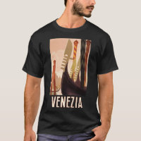 Arte de viaje vintage Venezia Italia Venecia góndo