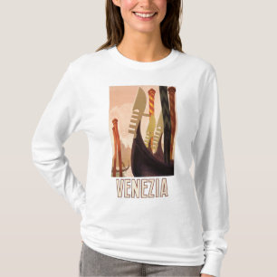 Camiseta Arte de viaje vintage Venezia Italia Venecia góndo