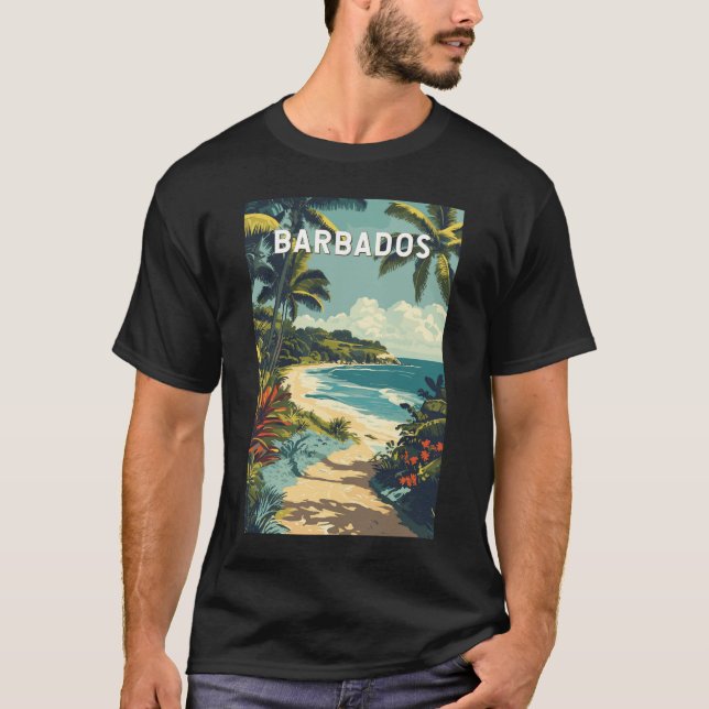 Camiseta Arte de viajes de Ilustracion de Barbados (Anverso)