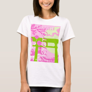 Camiseta Arte de viajes japonés de Kioto, arte de viajes ro