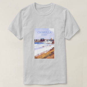 Camiseta Arte de viajes por la playa australiana Cronulla