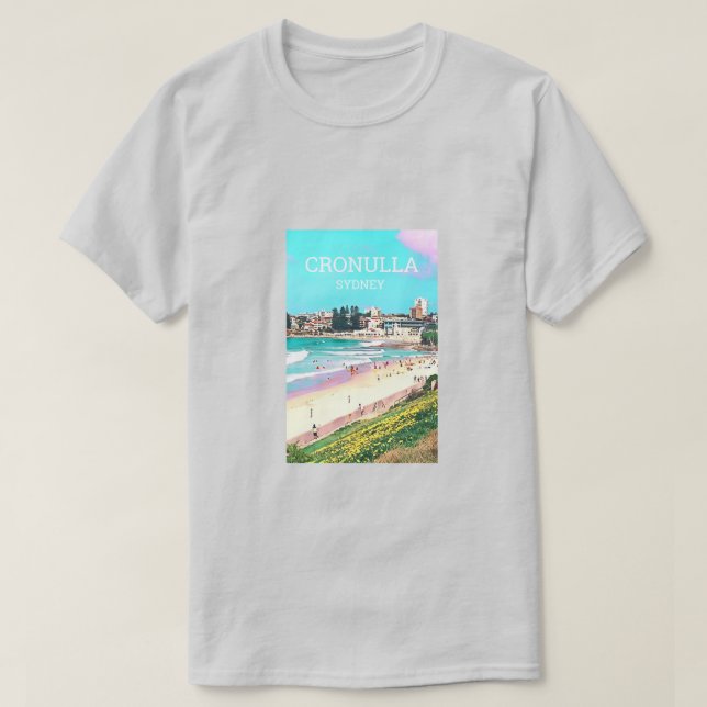 Camiseta Arte de viajes por la playa en Australia (Diseño del anverso)