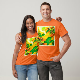 Camiseta Arte de Vibraciones Veraniegas de Cítricos Frescos