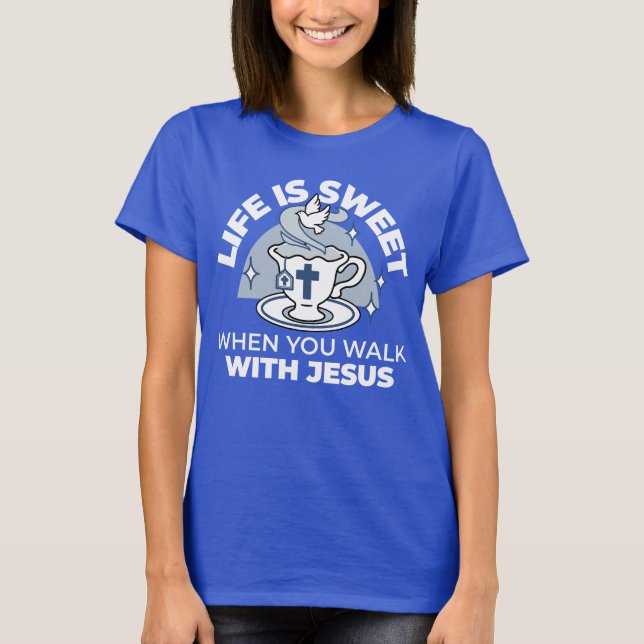 Camiseta Arte de vida fiel - Equipo con cruz y paloma (Anverso)