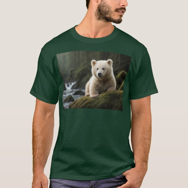 Camiseta Arte de vida salvaje del oso blanco (Anverso)