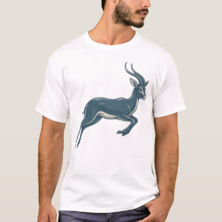 Camiseta Arte de vida silvestre de gacela azul Diseño de na