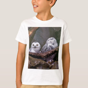 Camiseta Arte de vida silvestre del bosque de pareja de búh