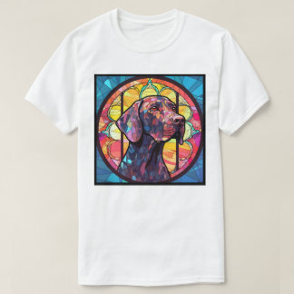 Camiseta Arte de vidrio emplomado del Pointer de pelo corto
