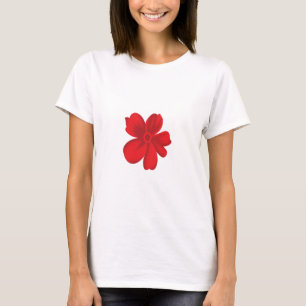 Camiseta Arte de Vintage de Flores Rojas ・ Audaz Diseño Ret
