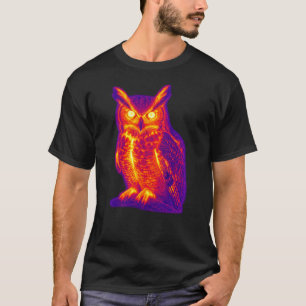 Camiseta Arte de visión térmica de búho