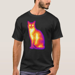 Camiseta Arte de visión térmica de calor infrarrojo de gato