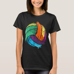 Camiseta Arte De Voleibol Divertido Para Niños Chicas Volei