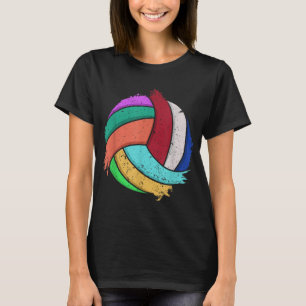 Camiseta Arte De Voleibol Divertido Para Niños Chicas Volei