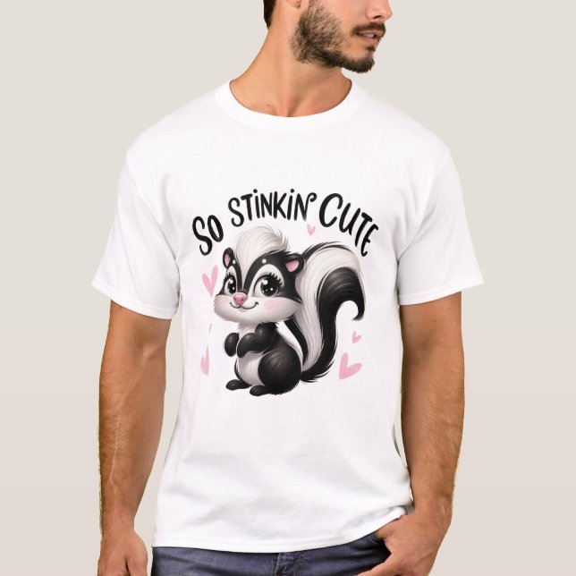Camiseta Arte de zorrillo tan adorable (Anverso)