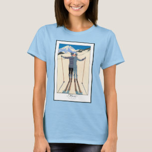 Camiseta Arte Deco Antiguo, Amantes en la Nieve de George B