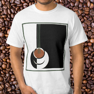 Camiseta Arte Deco Antiguo, Taza de Café con Vapor