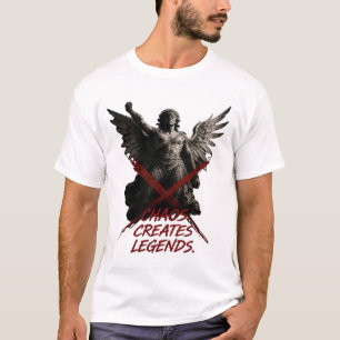 Camiseta Arte del Ángel Caído que Crea Leyendas Caos