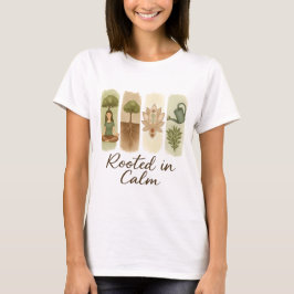 Camiseta Arte del árbol del chakra arraigado en la calma