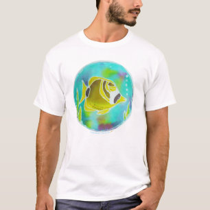Camiseta Arte del batik de los pescados de la mariposa del